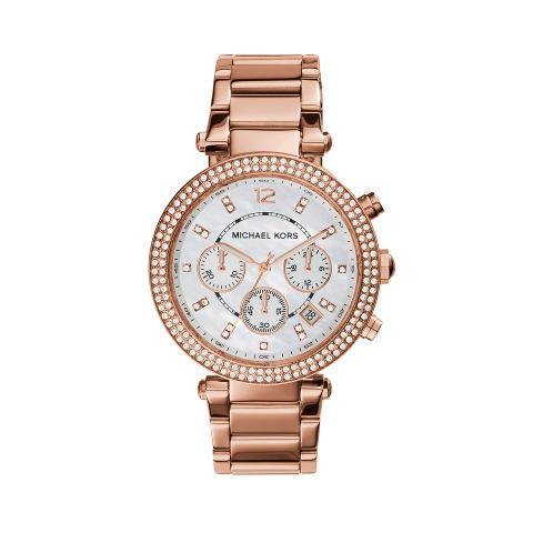 Michael Kors® Ladies’ Parker Rose Gold-Tone SS Bracelet Watch